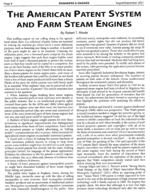 The American Patent System and Farm Steam Engines